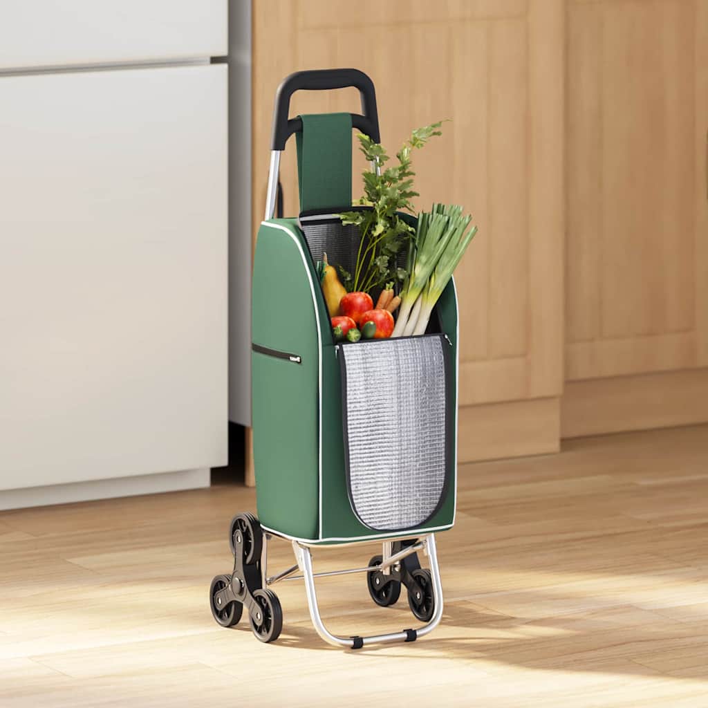 Winkel trolley Groen 39,5 x 33 x 93 cm Oxford stof is nu te koop bij PeponiXL, paradijselijk wonen!