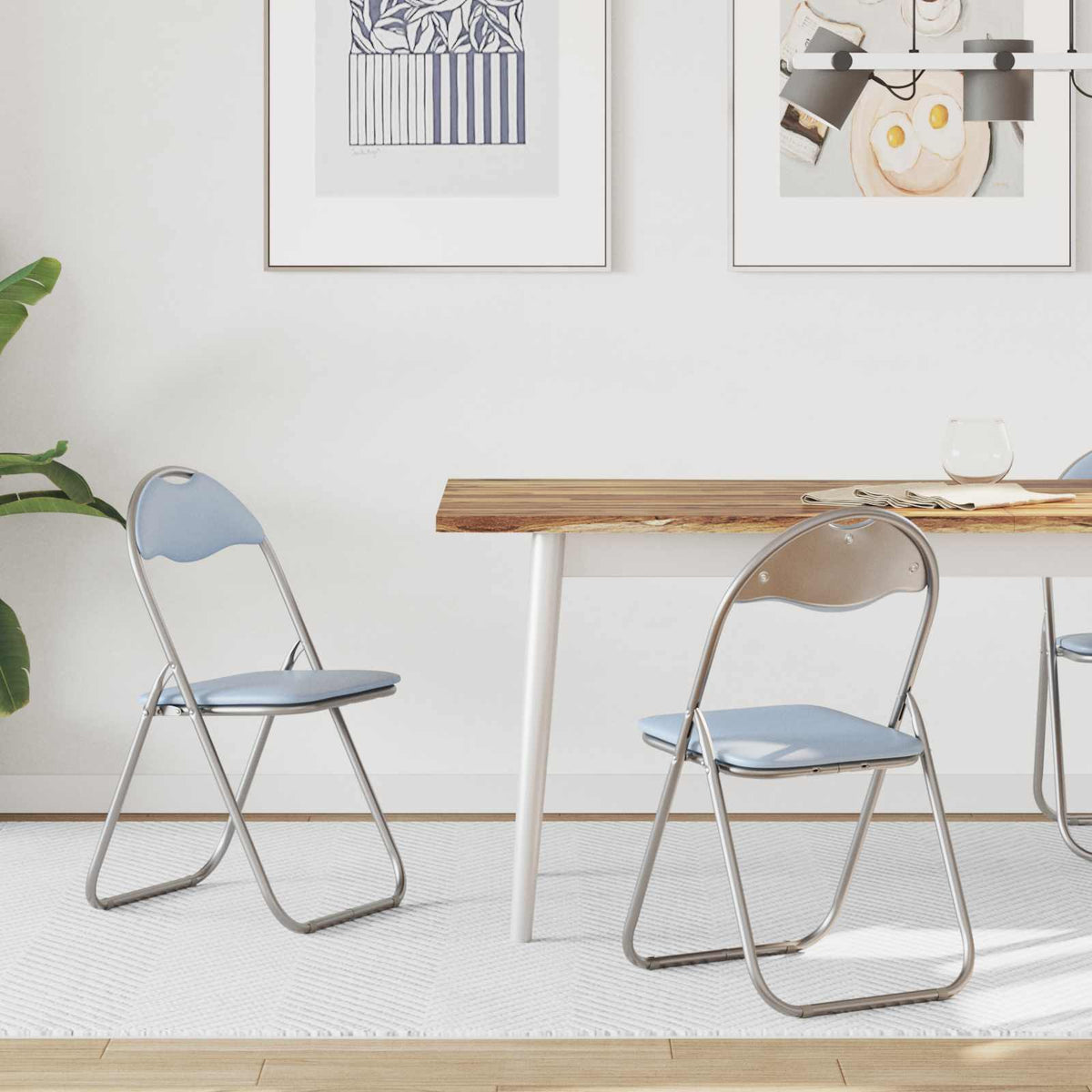 Inklapbare stoel 2 pcs Grijs 48 x 43,5 x 81 cm Nep Leer is nu te koop bij PeponiXL, paradijselijk wonen!