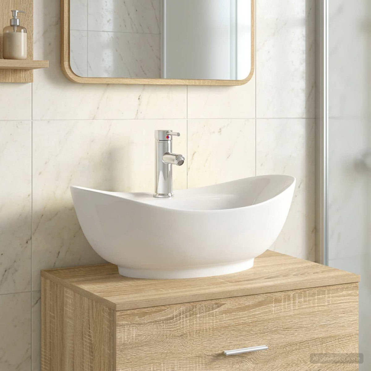Badkamer Waskom Chroom 59 x 35 x 21 cm Metaal is nu te koop bij PeponiXL, paradijselijk wonen!