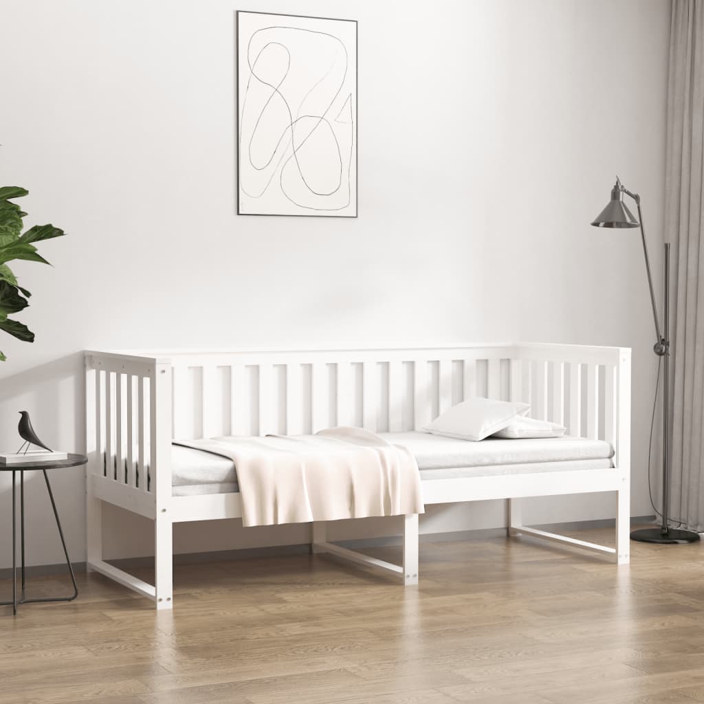 Slaapbank zonder matras 75x190 cm massief grenenhout wit is nu te koop bij PeponiXL, paradijselijk wonen!