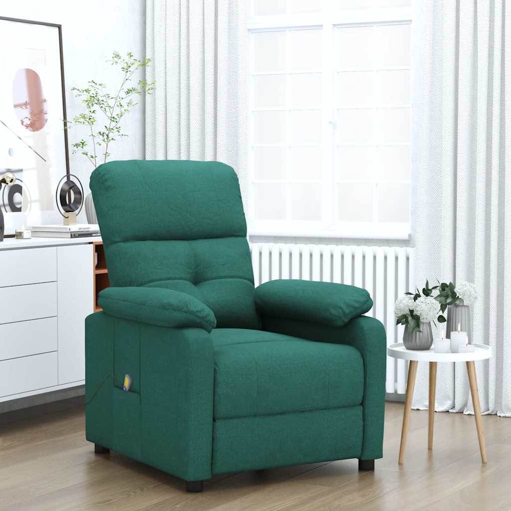 Massagestoel stof donkergroen is nu te koop bij PeponiXL, paradijselijk wonen!
