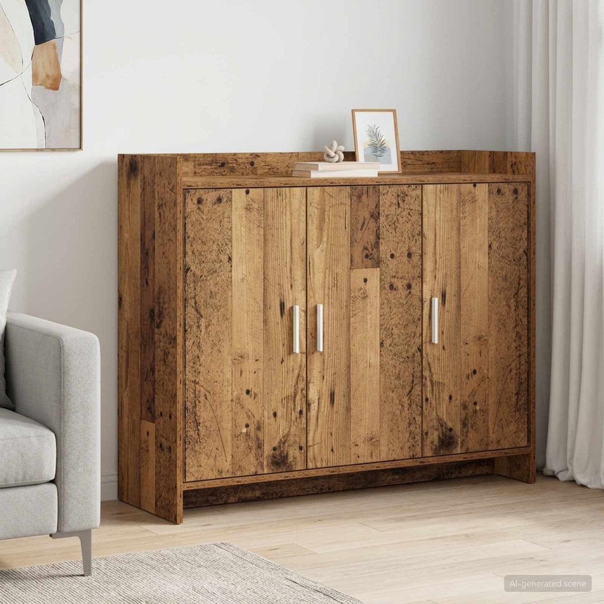 Dressoir Oud hout 98,5 x 33 x 80 cm Bewerkt hout is nu te koop bij PeponiXL, paradijselijk wonen!