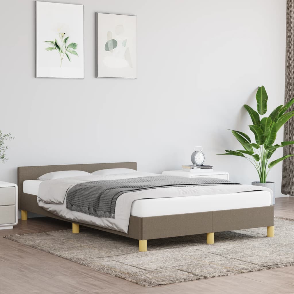 Bedframe zonder matras 120x190 cm stof taupe is nu te koop bij PeponiXL, paradijselijk wonen!