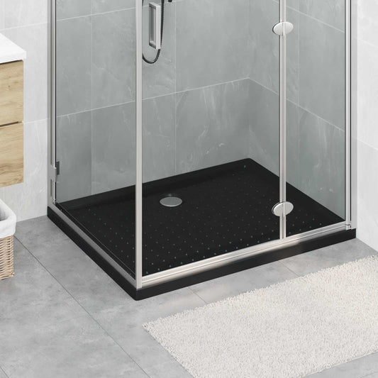 Douche Basis Tray met Dots 100 x 80 x 4 cm ABS Zwart is nu te koop bij PeponiXL, paradijselijk wonen!