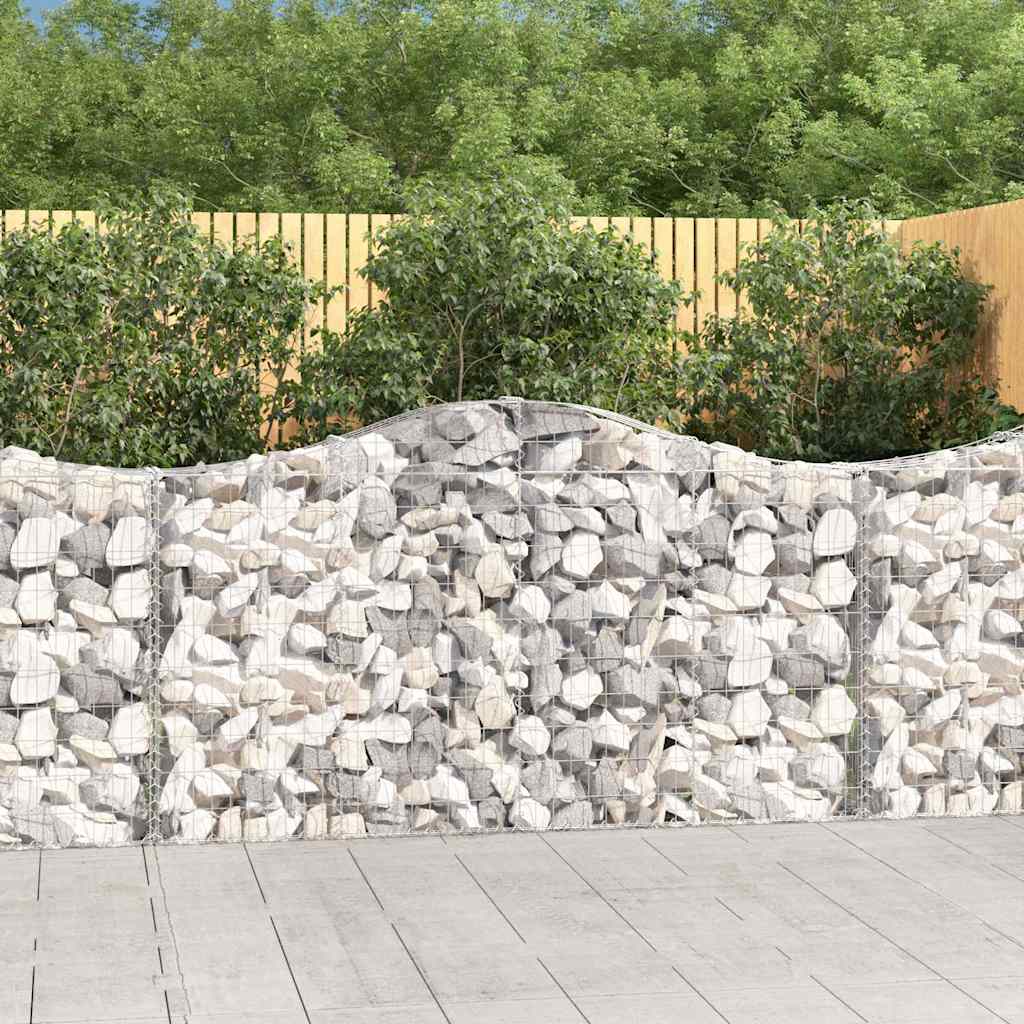 Schanskorven 18 st gewelfd 200x30x100/120 cm ijzer is nu te koop bij PeponiXL, paradijselijk wonen!