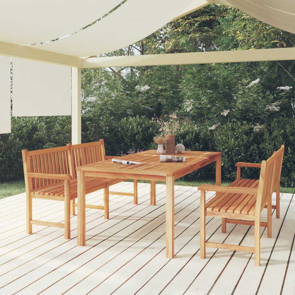 3-delige Tuinset massief teakhout is nu te koop bij PeponiXL, paradijselijk wonen!