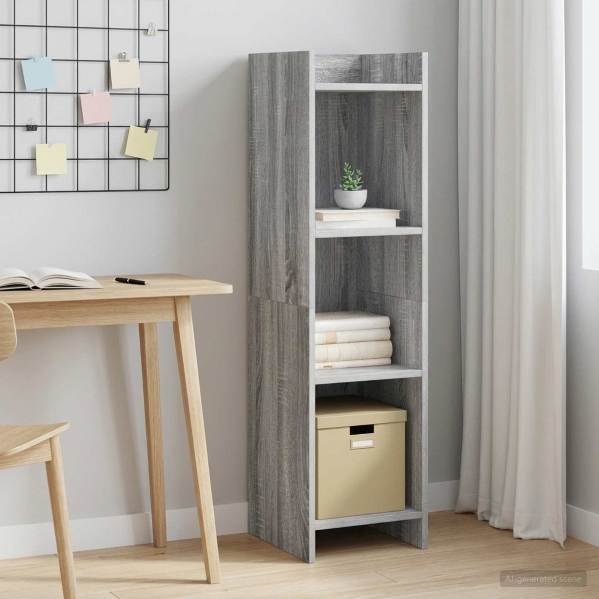 Boekenkast Grijs Sonoma 30 x 30 x 111 cm Bewerkt hout is nu te koop bij PeponiXL, paradijselijk wonen!
