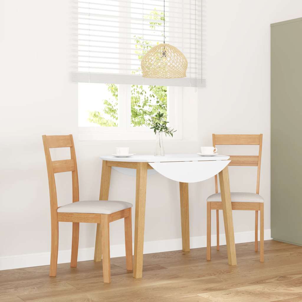 Eetkamerstoelen met kussens 2 st massief hout naturel rubber is nu te koop bij PeponiXL, paradijselijk wonen!