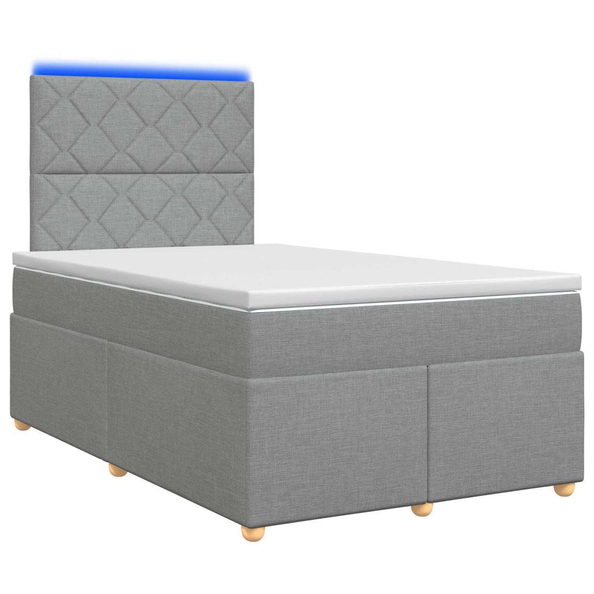 Boxspringbed met matras Lichtgrijs 120 x 200 cm Stof is nu te koop bij PeponiXL, paradijselijk wonen!