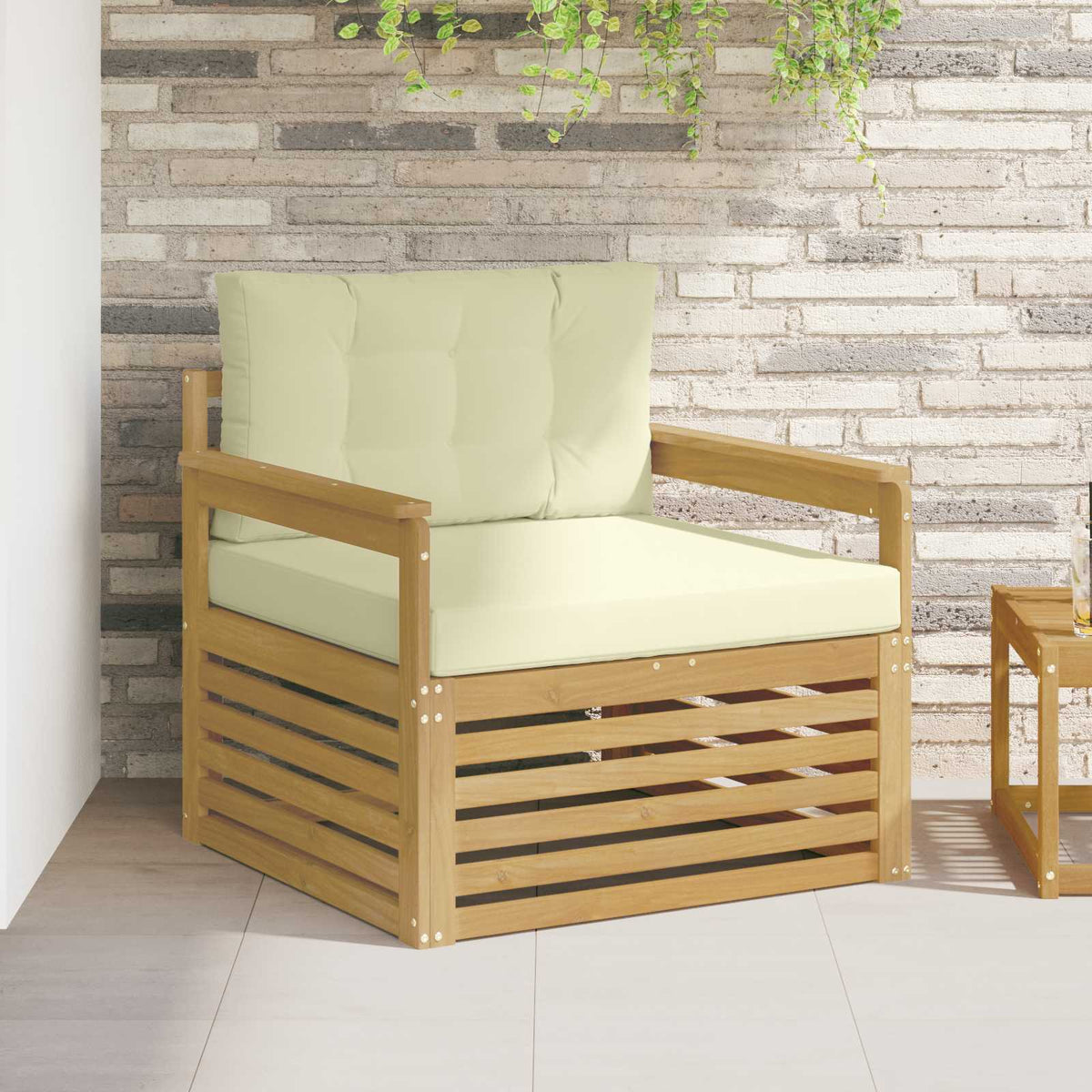 Tuinbank Polyester Wit en crèmekleurig is nu te koop bij PeponiXL, paradijselijk wonen!