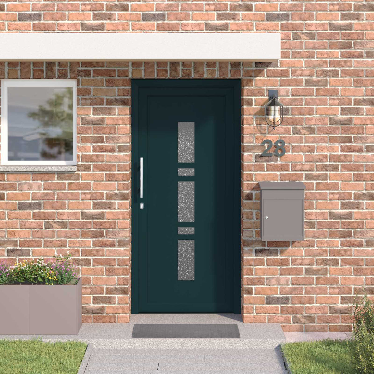 Voordeur Antracietkleurig 88 x 200 cm PVC is nu te koop bij PeponiXL, paradijselijk wonen!