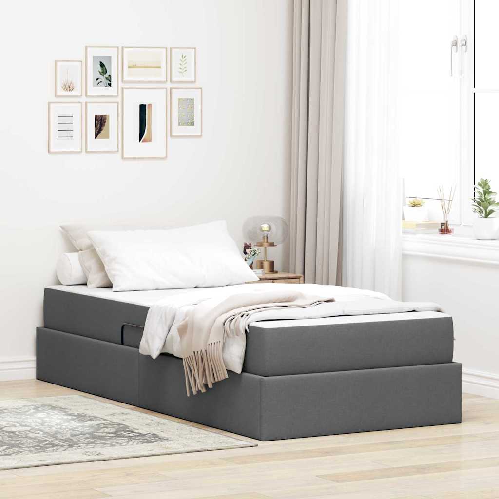 Opbergbed met matras Donkergrijs 100 x 200 cm Polyester is nu te koop bij PeponiXL, paradijselijk wonen!