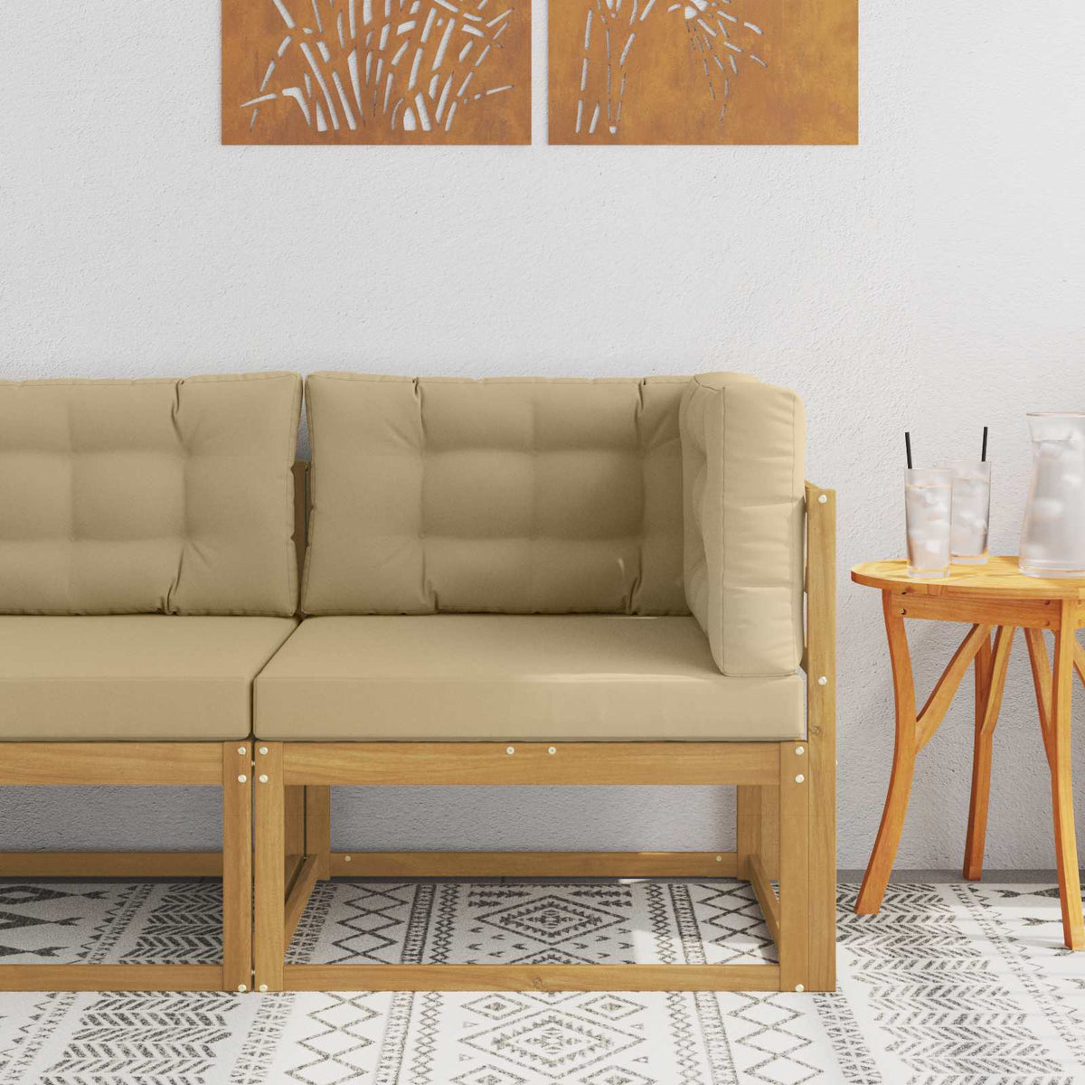 Buiten Hoek Sofa Polyester Wit is nu te koop bij PeponiXL, paradijselijk wonen!