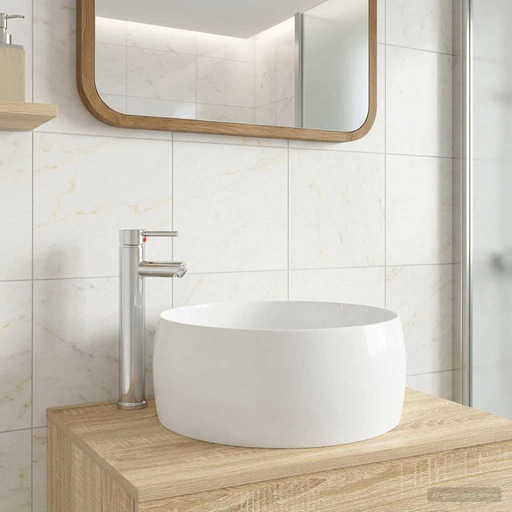 Badkamer Waskom Chroom 38,5 x 38,5 x 16 cm Metaal is nu te koop bij PeponiXL, paradijselijk wonen!