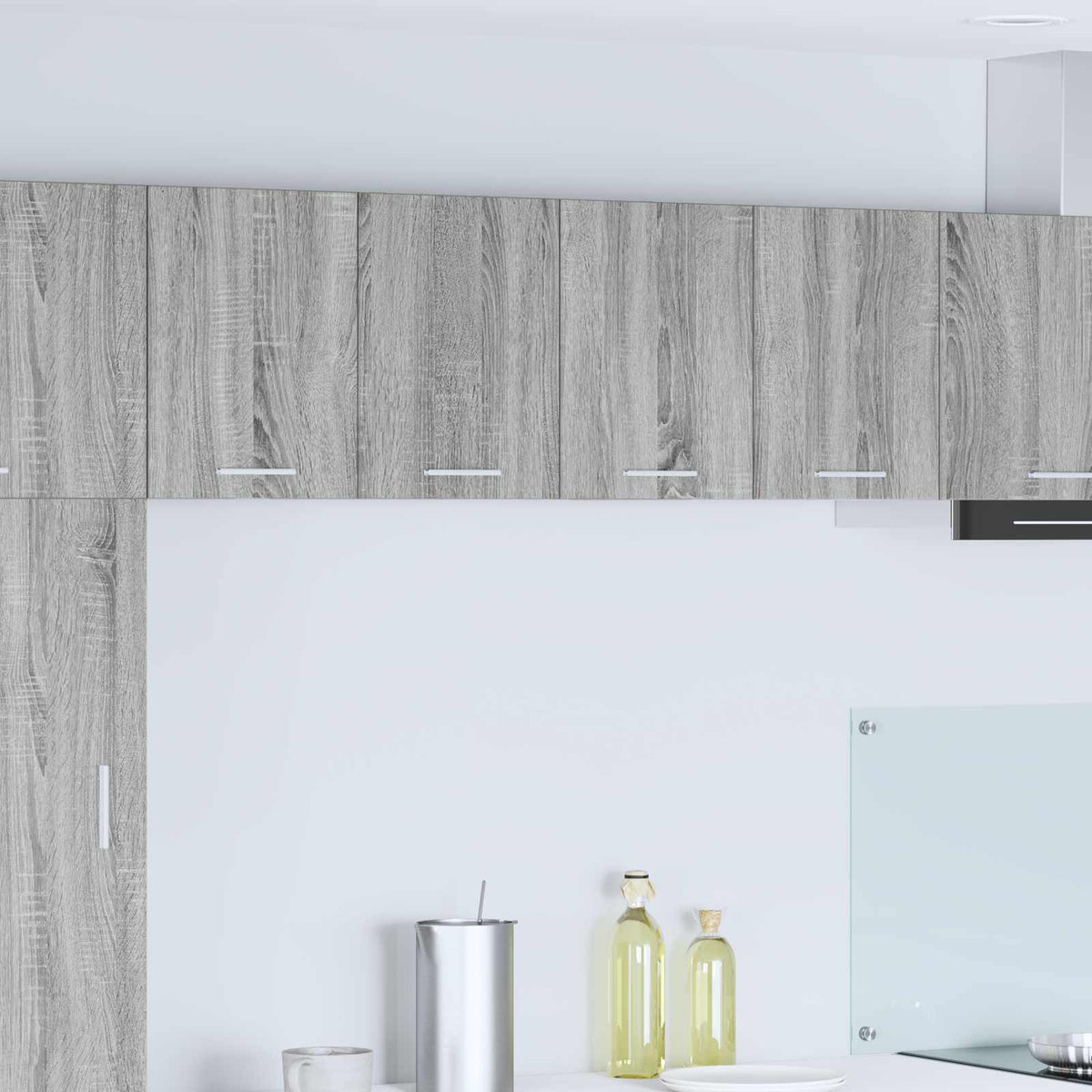 Hangkast 2 pcs Grijs Sonoma en Wit 60 x 31 x 40 cm Bewerkt hout is nu te koop bij PeponiXL, paradijselijk wonen!