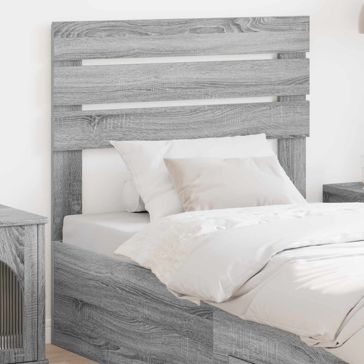Hoofdbord Grijs Sonoma Bewerkt hout is nu te koop bij PeponiXL, paradijselijk wonen!