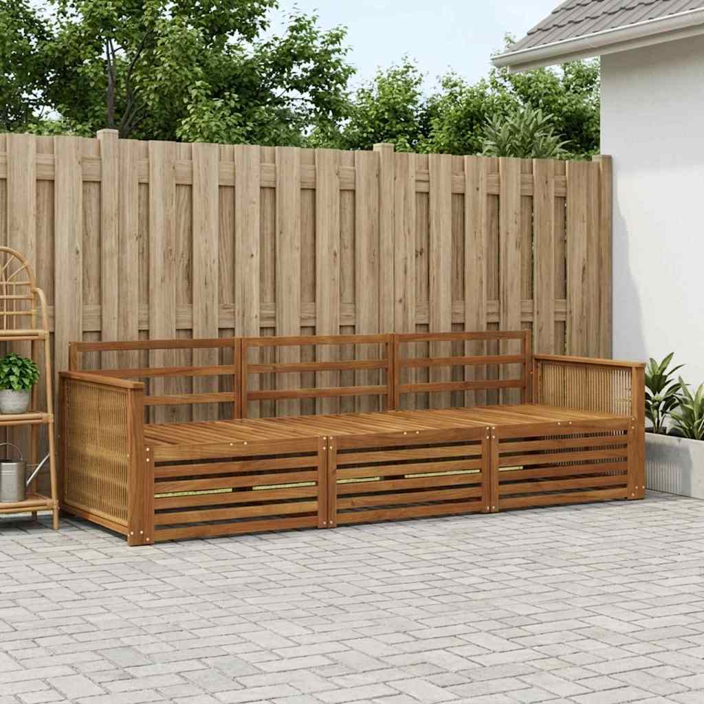 Buiten bankenset 3 pcs Naturel Massief Acaciahout is nu te koop bij PeponiXL, paradijselijk wonen!