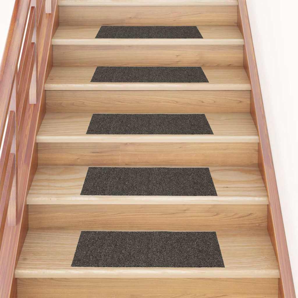 Trapmatten Zelfklevend 15 stuks 60x25 cm Antraciet Rechthoekig is nu te koop bij PeponiXL, paradijselijk wonen!