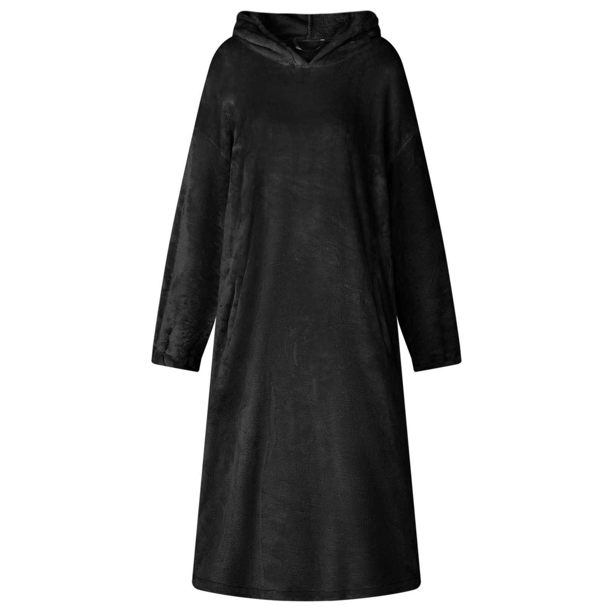 Deken hoodie Zwart l Flanel is nu te koop bij PeponiXL, paradijselijk wonen!