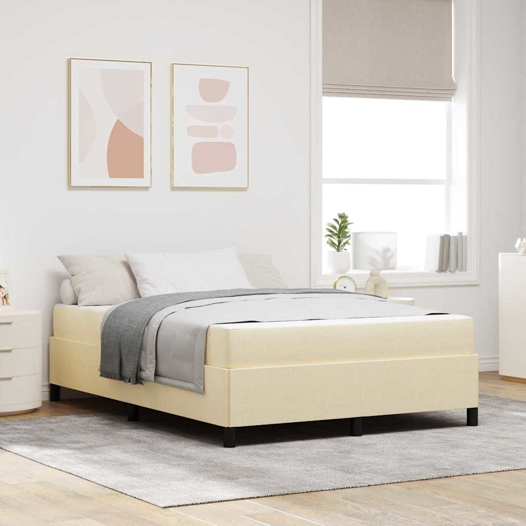 Boxspringbed Crème 140 x 200 cm Stof is nu te koop bij PeponiXL, paradijselijk wonen!