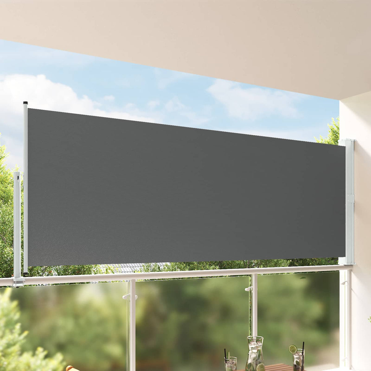 Zijkant luifel Antracietkleurig 300 x 160 cm is nu te koop bij PeponiXL, paradijselijk wonen!