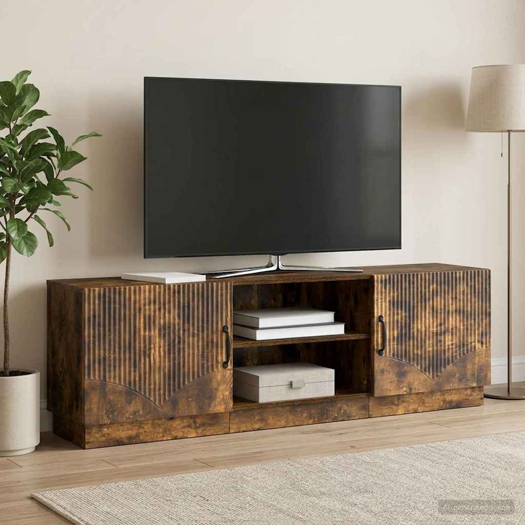 TV-kast Gerookt eiken 150 x 31 x 47 cm Bewerkt hout is nu te koop bij PeponiXL, paradijselijk wonen!