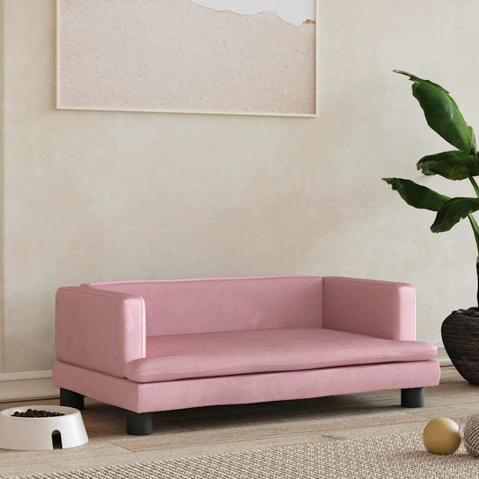 Hondenmand 80x45x30 cm fluweel roze is nu te koop bij PeponiXL, paradijselijk wonen!