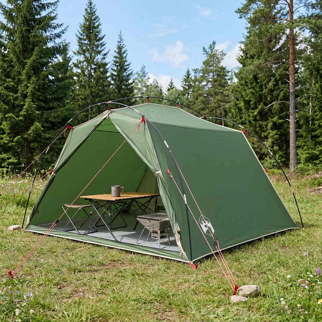 Tunneltent Groen 4-persoons 185T Polyester met PU Coating is nu te koop bij PeponiXL, paradijselijk wonen!