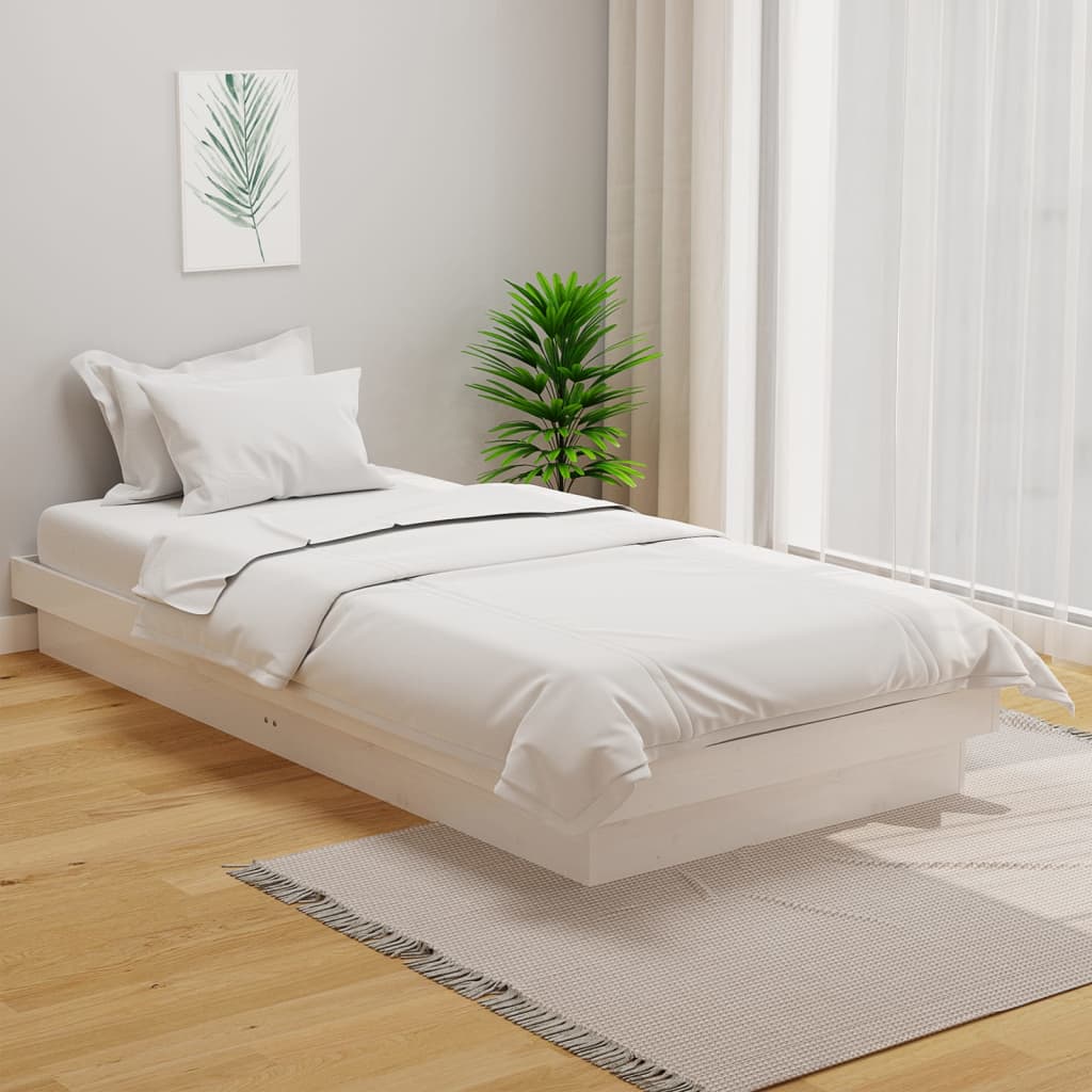 Bedframe massief hout wit 90x200 cm is nu te koop bij PeponiXL, paradijselijk wonen!