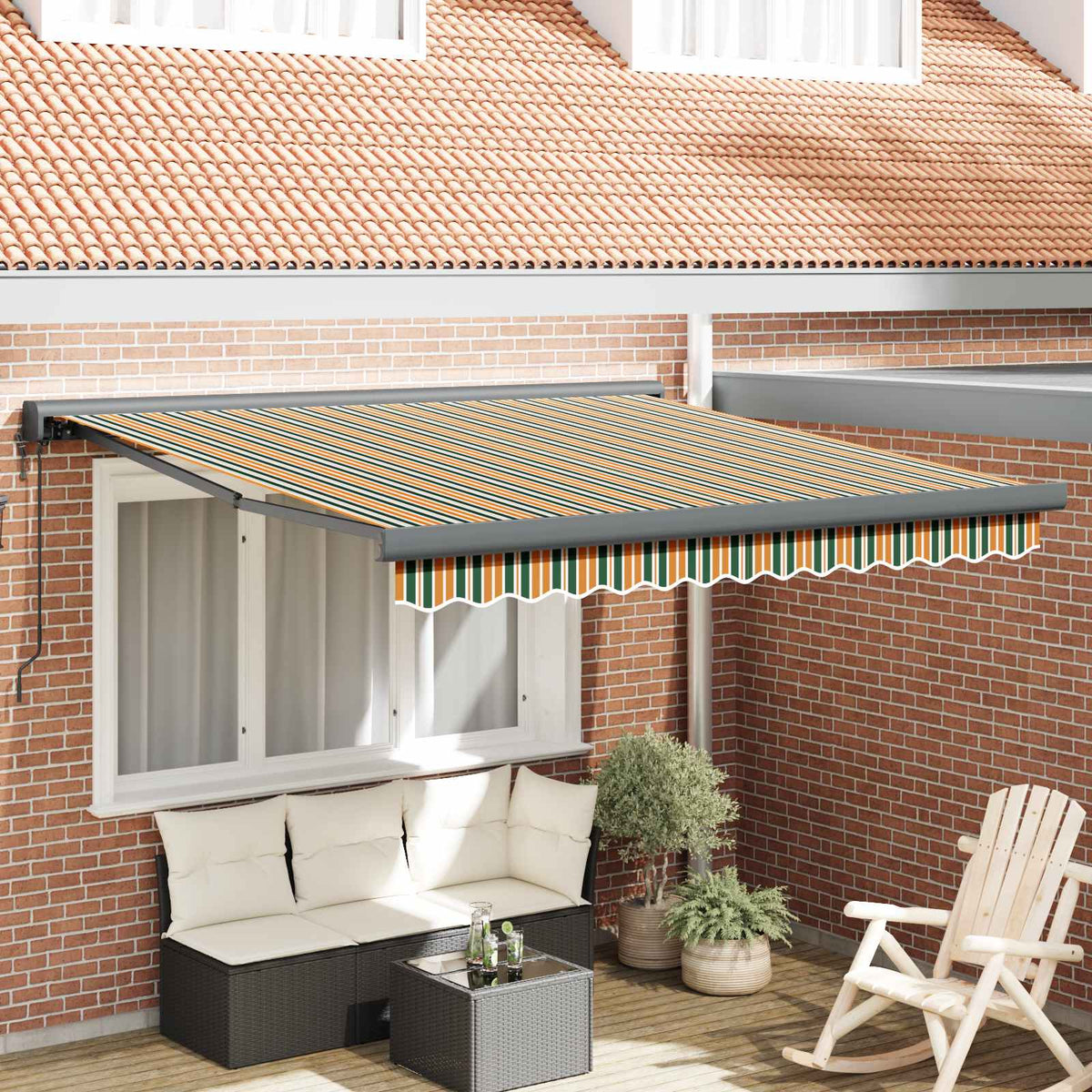 Markies Groen en Geel 300 x 250 x 165 cm Polyester en Aluminium is nu te koop bij PeponiXL, paradijselijk wonen!