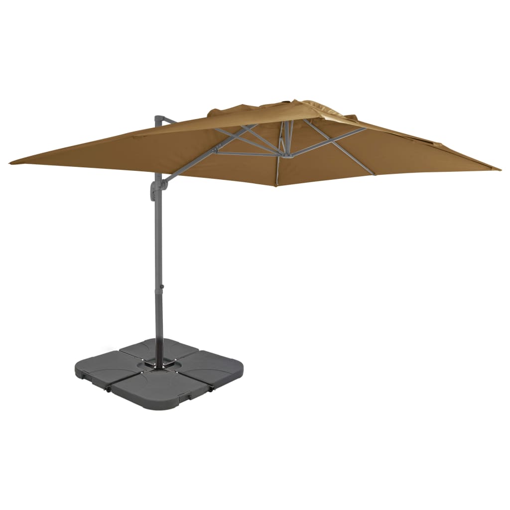 Parasol met draagbare voet taupe is nu te koop bij PeponiXL, paradijselijk wonen!