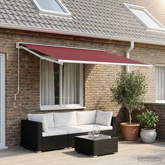 Vervangingsdoek voor zonnescherm Bordeaux Rood 300 x 250 cm is nu te koop bij PeponiXL, paradijselijk wonen!