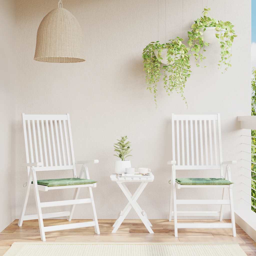 Stoelkussens 2 st bladpatroon 50x50x4 cm stof is nu te koop bij PeponiXL, paradijselijk wonen!