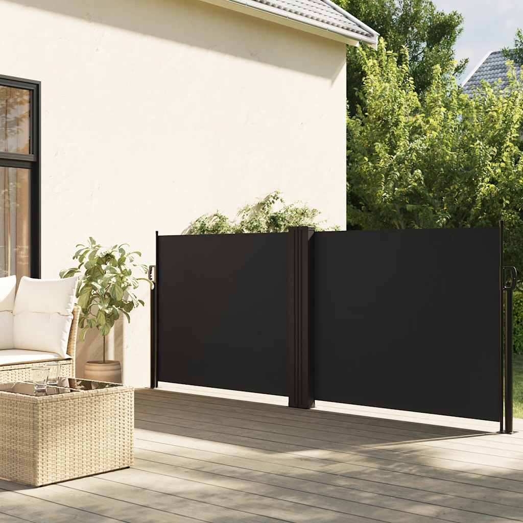 Windscherm uittrekbaar 100x1000 cm zwart is nu te koop bij PeponiXL, paradijselijk wonen!