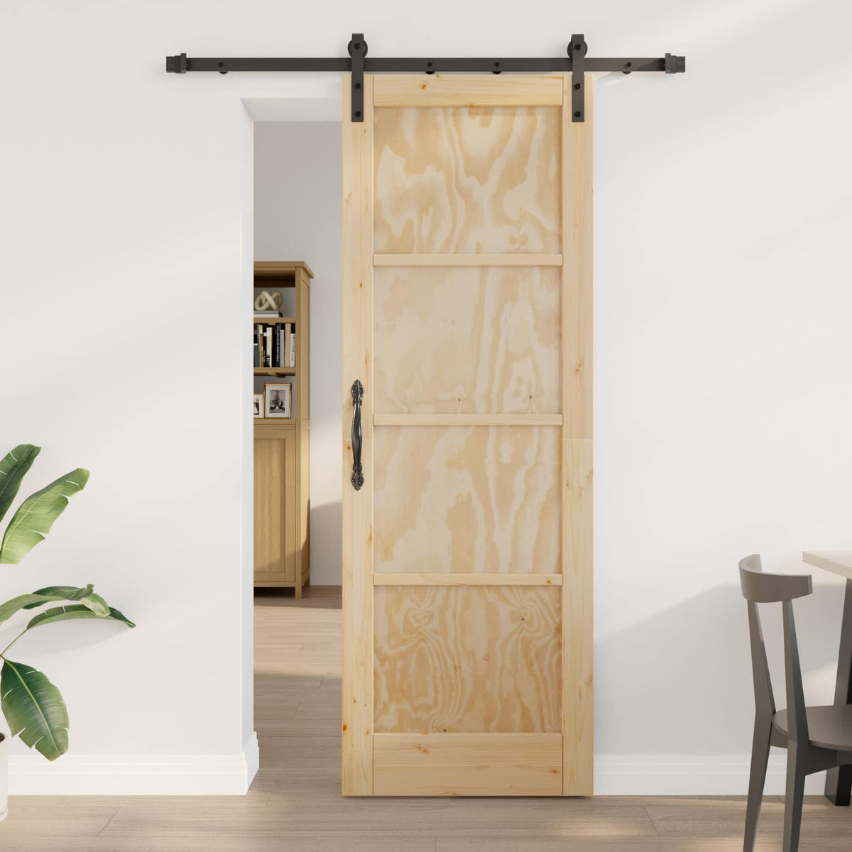 Schuifdeur Naturel 73,5 x 211 cm Massief grenenhout is nu te koop bij PeponiXL, paradijselijk wonen!