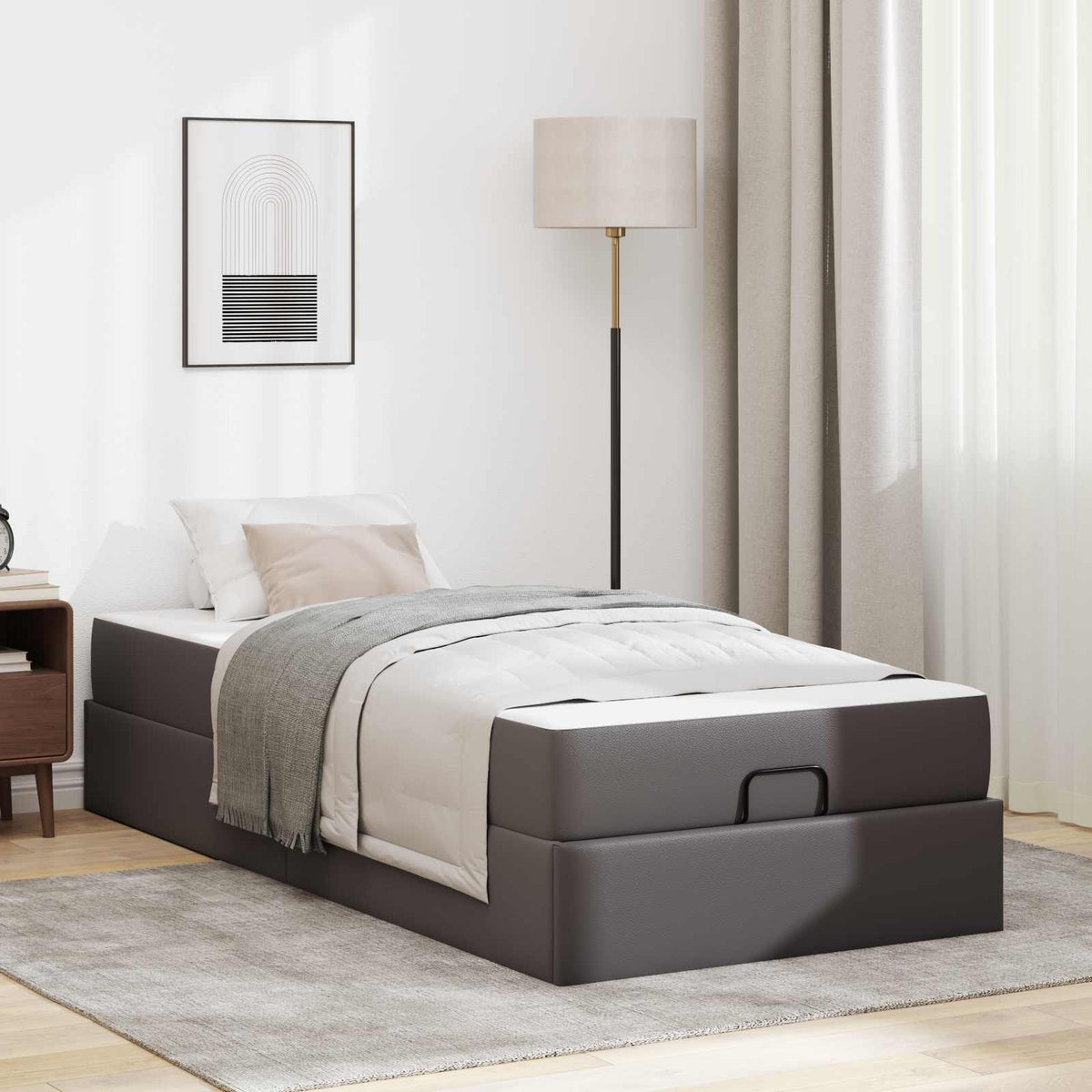 Bedframe met matras Anders 2 pcs Grijs PVC is nu te koop bij PeponiXL, paradijselijk wonen!