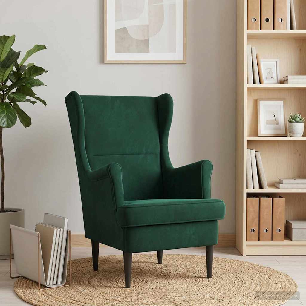 Fauteuil Donkergroen Fluweel is nu te koop bij PeponiXL, paradijselijk wonen!