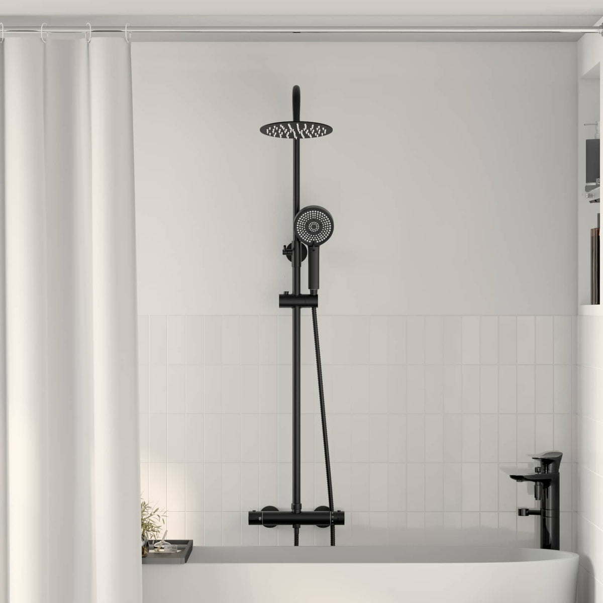 Thermostatisch Douchesysteem Set Messing en Roestvrij staal is nu te koop bij PeponiXL, paradijselijk wonen!