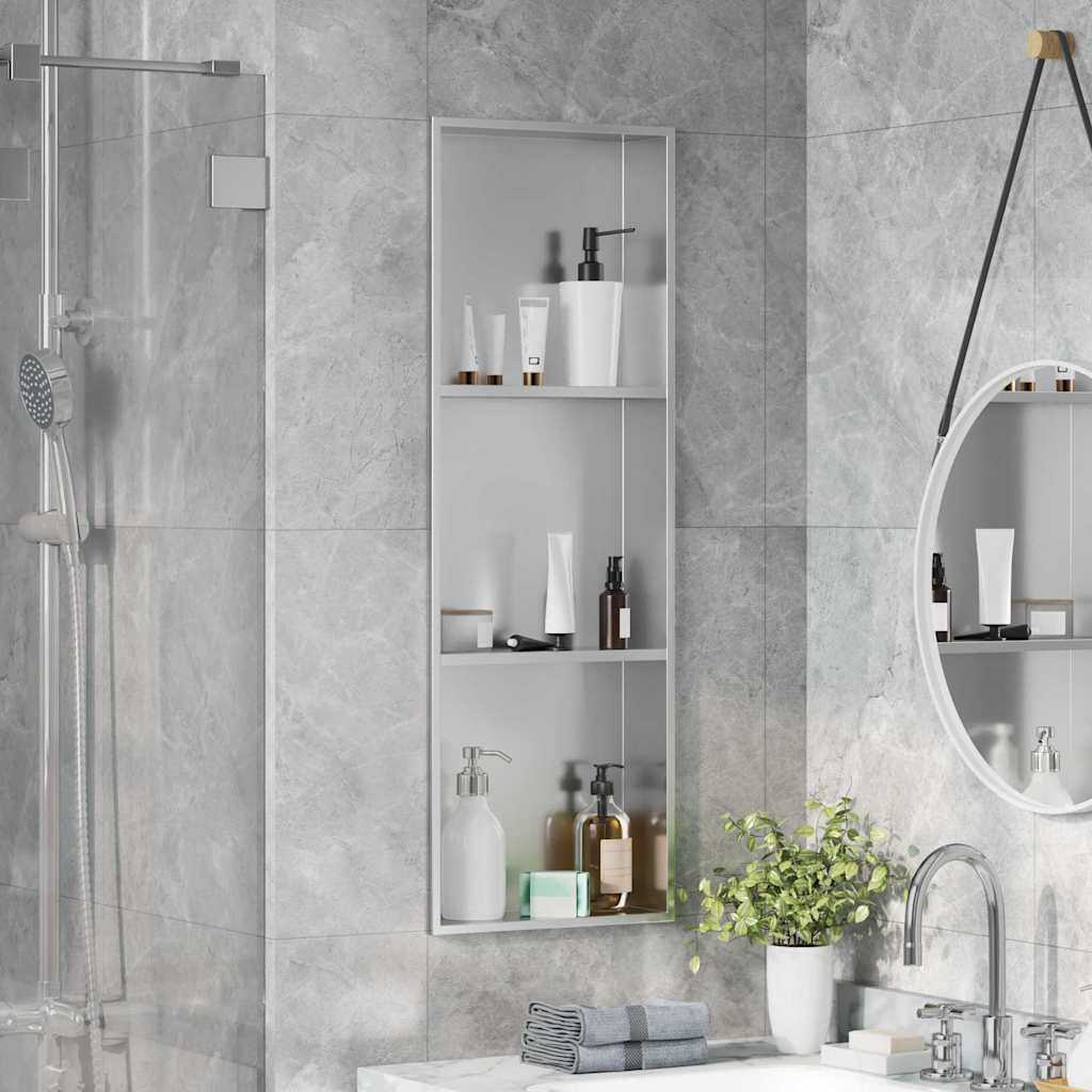 Douche Niche Zilver 90 x 30 x 9,5 cm Roestvrij staal is nu te koop bij PeponiXL, paradijselijk wonen!