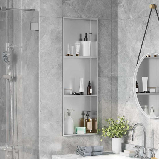 Douche Niche Zilver 90 x 30 x 9,5 cm Roestvrij staal is nu te koop bij PeponiXL, paradijselijk wonen!