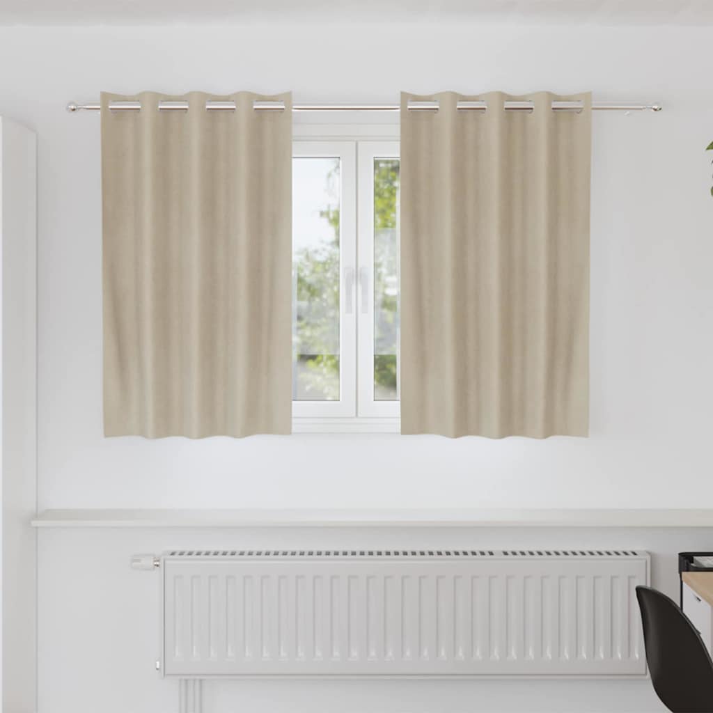 Verduisterende gordijnen 2 pcs Crème 140 x 140 cm Fluweel is nu te koop bij PeponiXL, paradijselijk wonen!