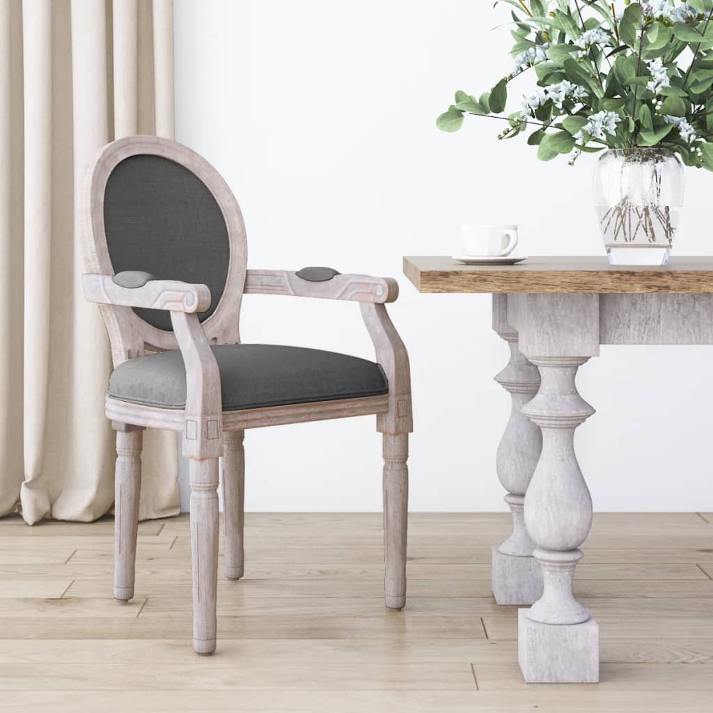 Eetkamerstoel 54x56x96,5 cm stof donkergrijs is nu te koop bij PeponiXL, paradijselijk wonen!