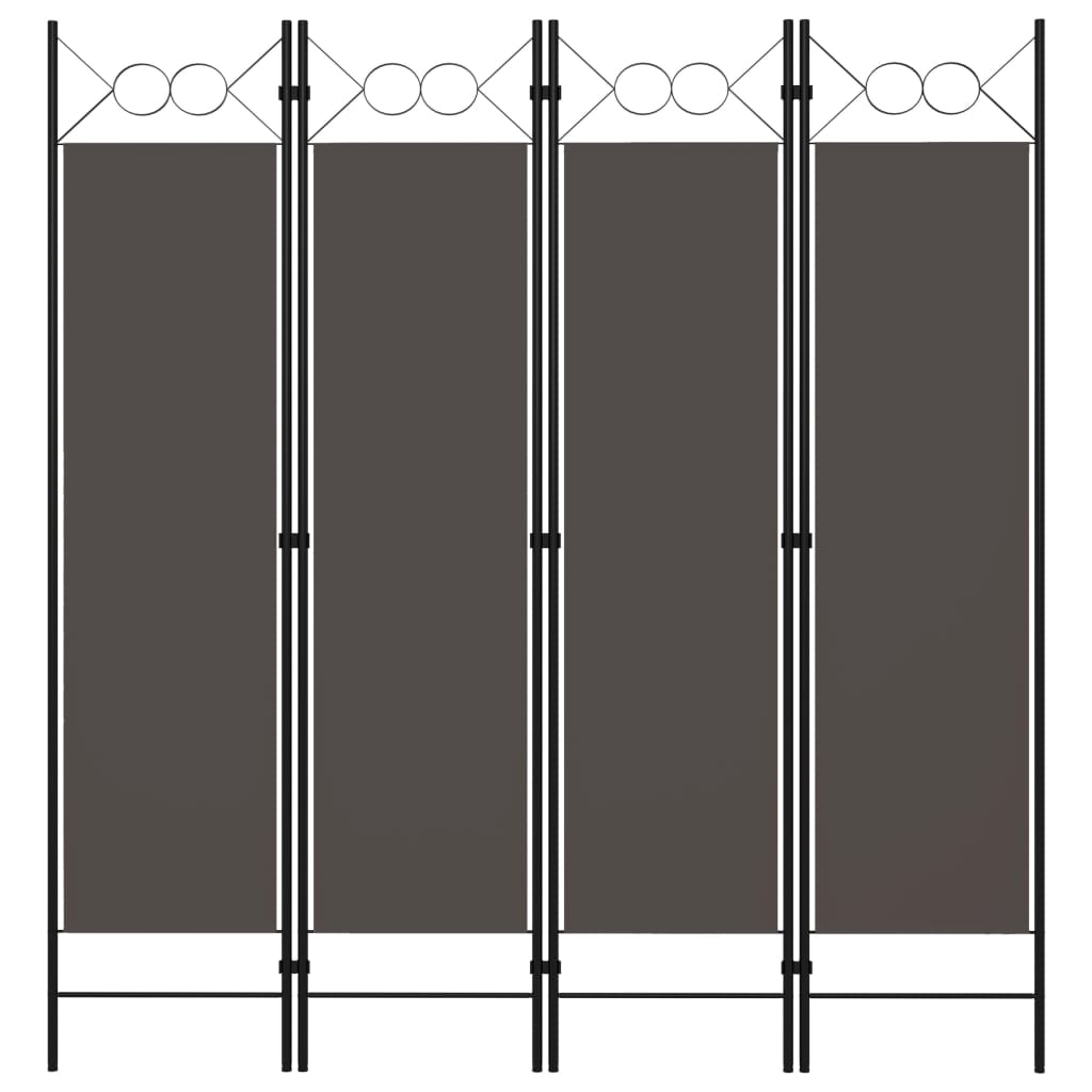 Kamerscherm met 4 panelen 160x180 cm antraciet is nu te koop bij PeponiXL, paradijselijk wonen!