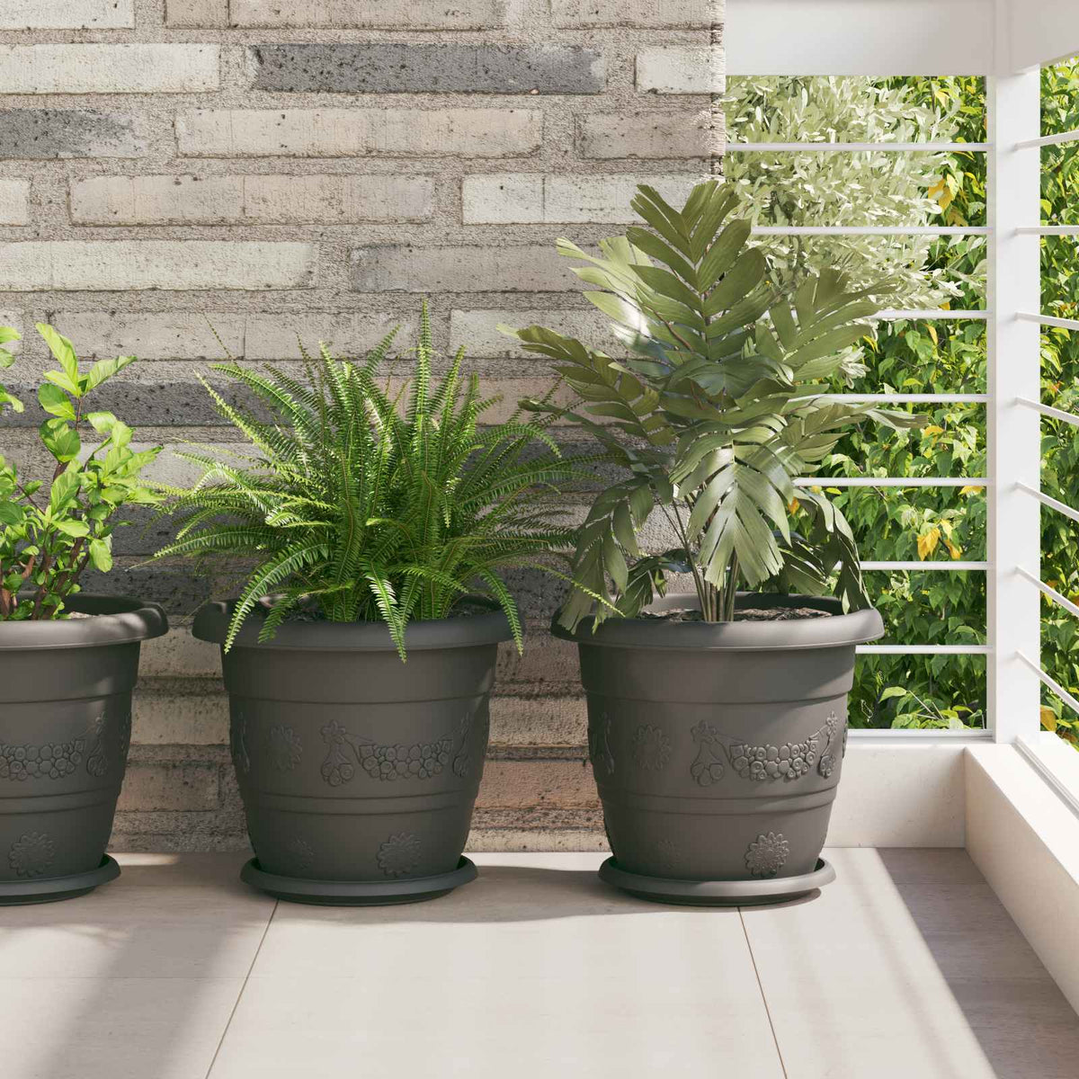 Plantenpotten 24 pcs Zwart Ø 30 x 25 cm Kunststof is nu te koop bij PeponiXL, paradijselijk wonen!