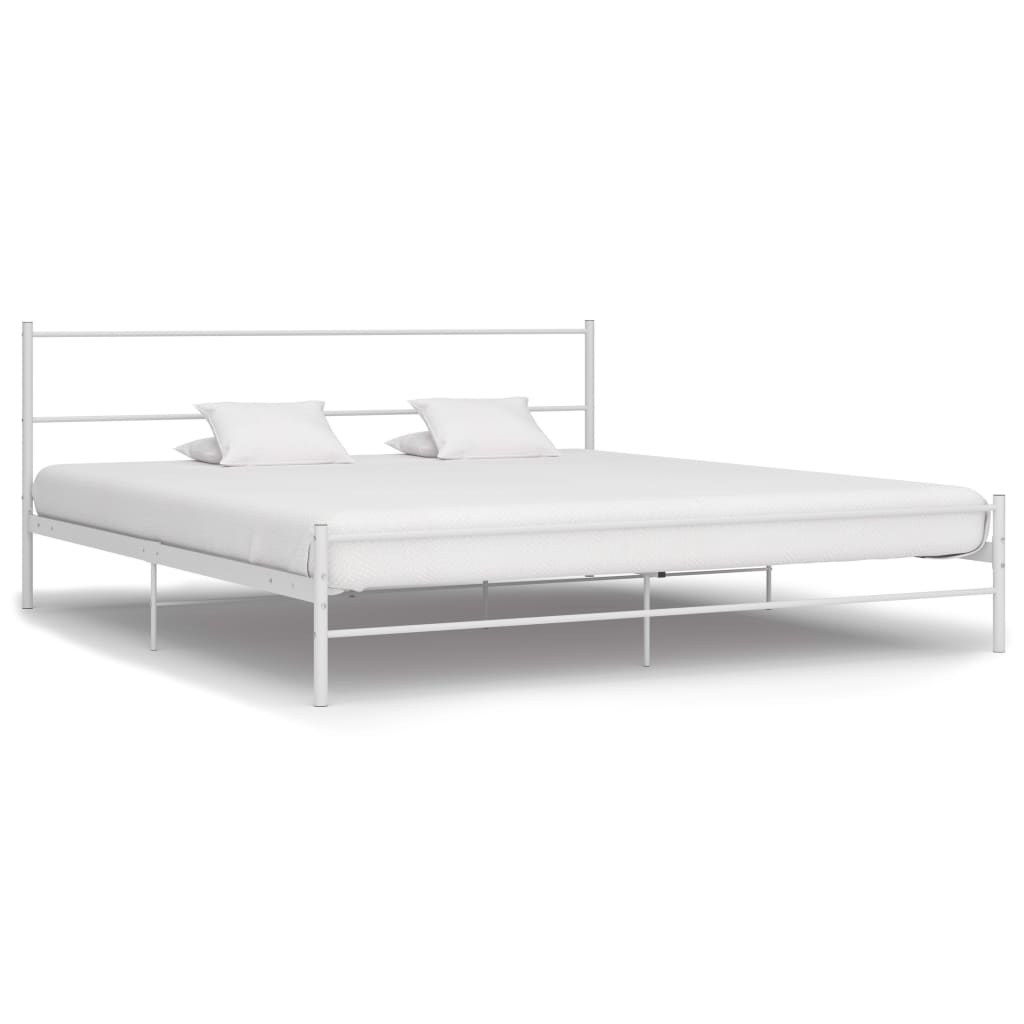 Bedframe metaal wit 200x200 cm is nu te koop bij PeponiXL, paradijselijk wonen!