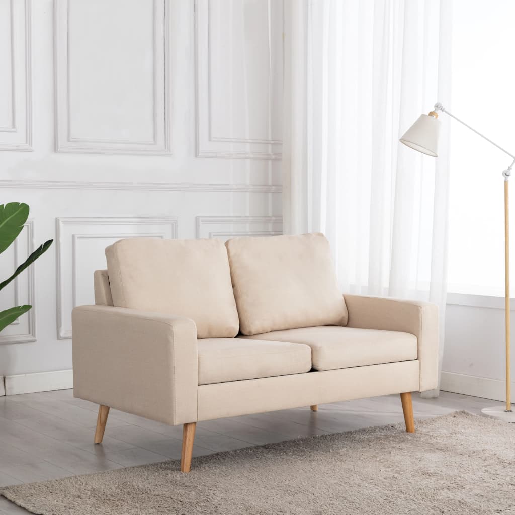 Tweezitsbank stof crème is nu te koop bij PeponiXL, paradijselijk wonen!