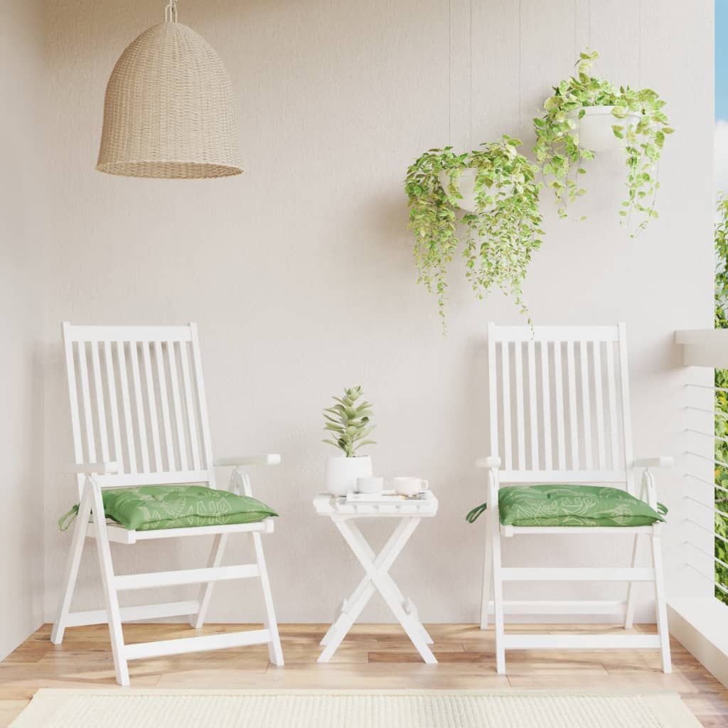 Stoelkussens 2 st bladpatroon 40x40x7 cm stof is nu te koop bij PeponiXL, paradijselijk wonen!