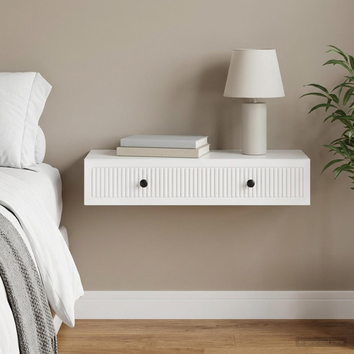 Wandmontage Zijtafel Hoogglans Wit 87,5 x 34,5 x 17 cm is nu te koop bij PeponiXL, paradijselijk wonen!