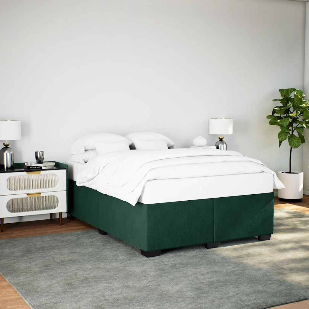 Bedframe zonder matras 160x200 cm fluweel donkergroen is nu te koop bij PeponiXL, paradijselijk wonen!