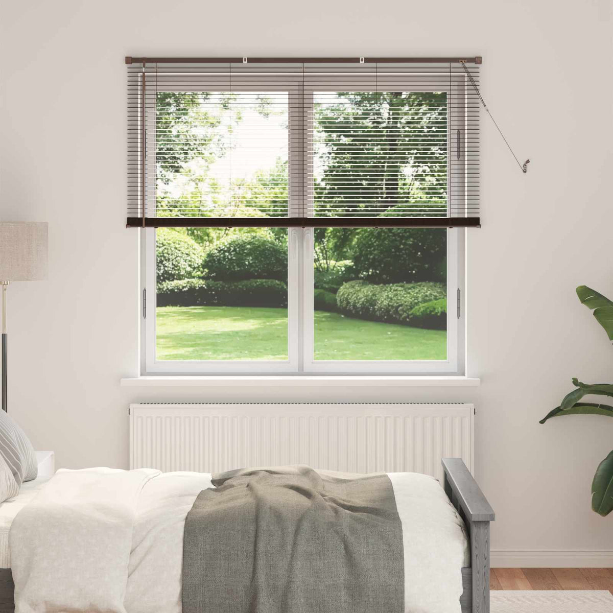 Venetiaanse Blind Donkerbruin 160 x 150 cm PVC is nu te koop bij PeponiXL, paradijselijk wonen!